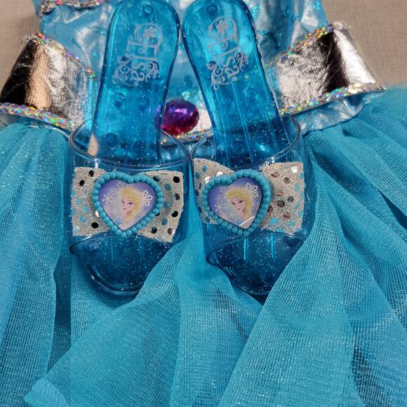 Disney Princess Frozen Elsa Dress and Shoes Set One Size Ages 3+ Play - Picture 13 of 13